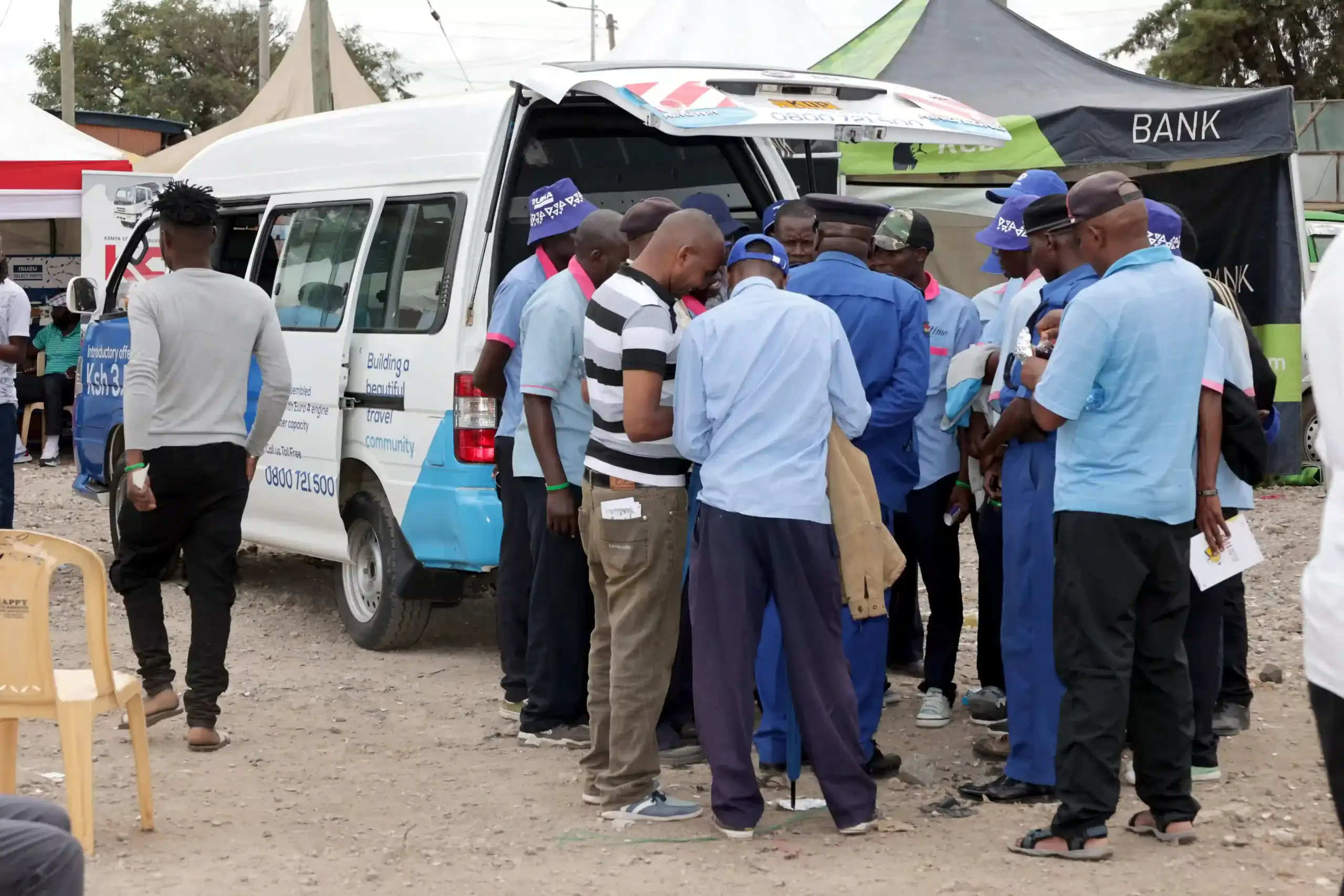 Experiential marketing activation in Nairobi Kenya by Aquila Africa with brand promoters engaging a crowd during an on-ground campaign
